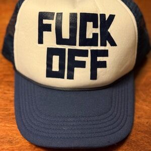 Navy and White Trucker Hat